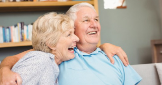 older couple on a couch